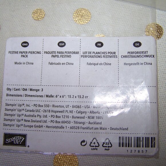 Stampin' Up! Festive Paper-Piercing Pack NWT - Picture 6 of 9